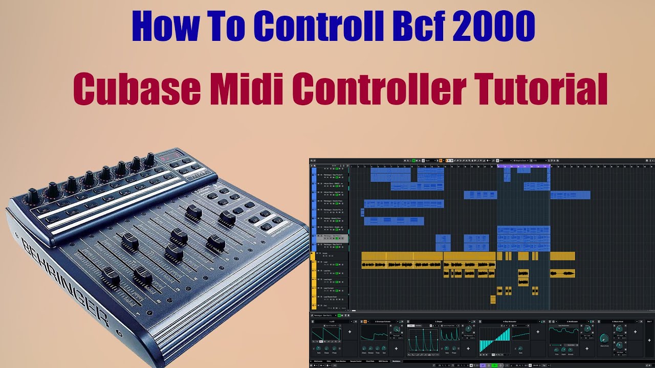Как управлять Behringer Bcf2000 с помощью Cubase | Учебное пособие по Bcf 2000 | MIDI-контроллер |