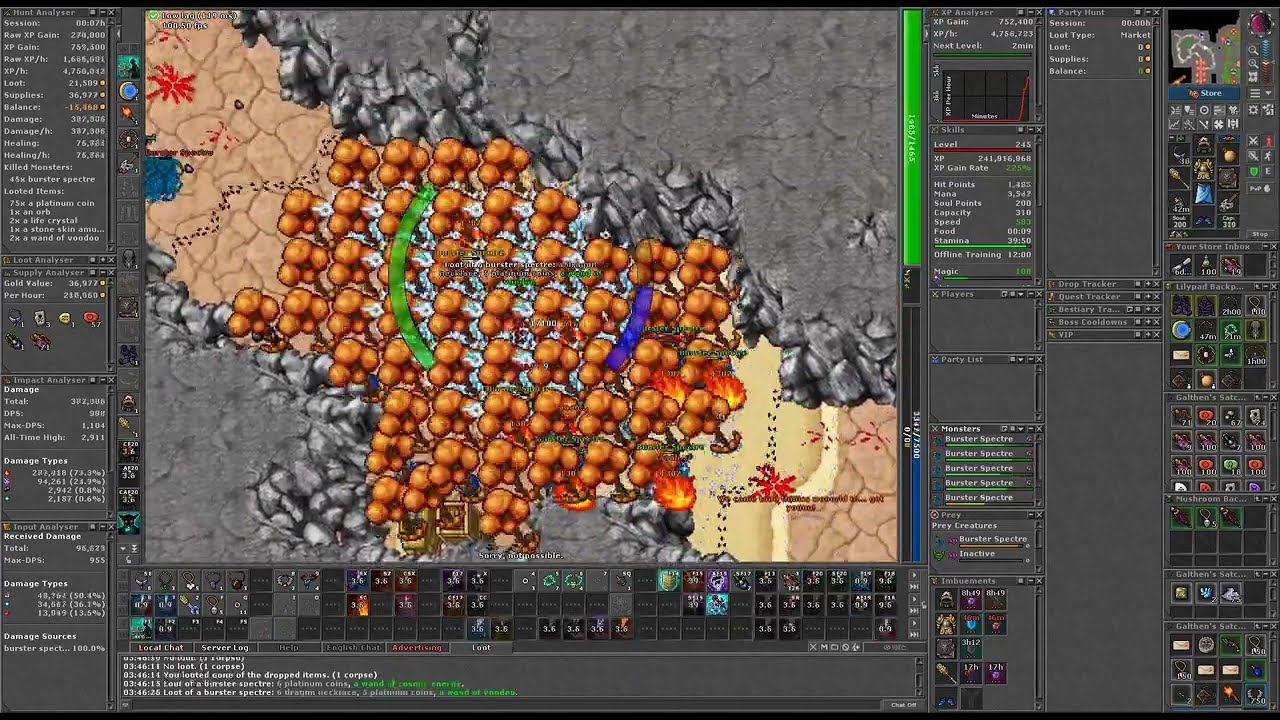 Burster Spectre ~ SOLO MS 245 ~ 2.8kk raw xp/h