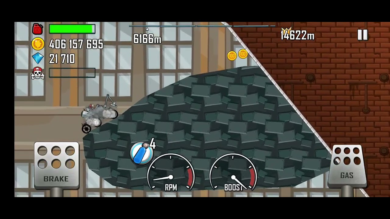 hill climb racing fabrica moonlander desafío diario 3300m