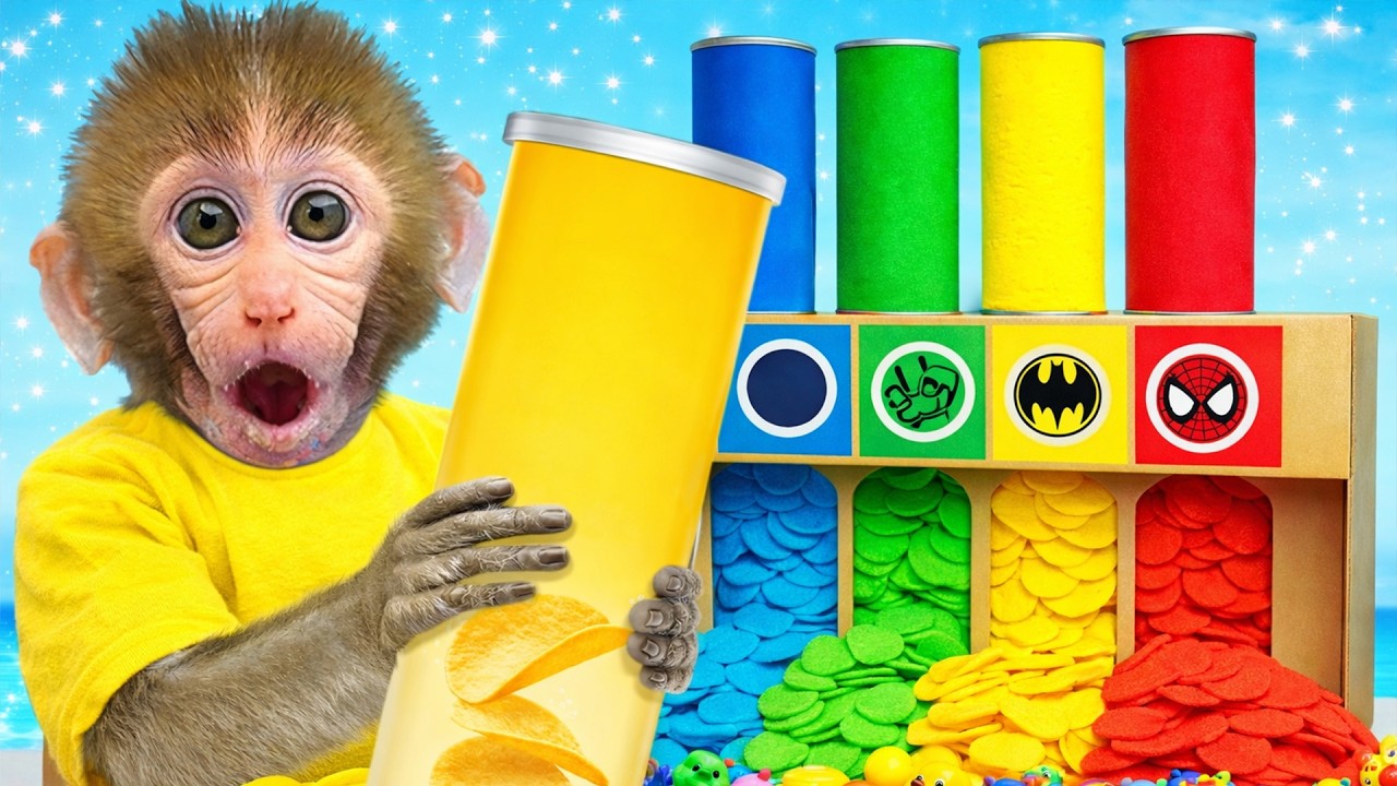 Monkey Baby finds a giant snack and lots of colorful toys in a fun play world!! |Mono Magic TV
