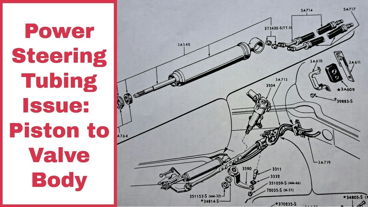 Video #7 1960 Ford Thunderbird Power Steering Valve Body to Piston  Assembly Tubing Issue