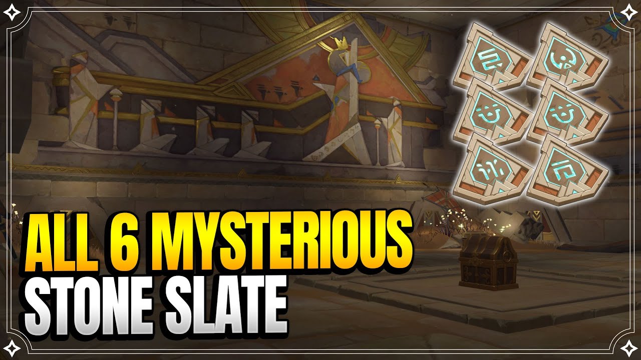 All 6 Mysterious Stone Slate Locations + 2 Precious Chest | World Quests & Puzzles |【Genshin Impact】