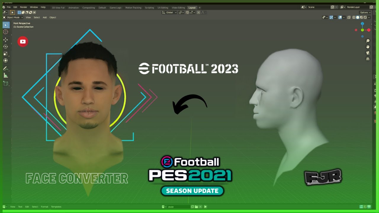 How To Convert Face eFootball 2023  To PES 2021 - FACE CONVERTER By FJR | PC