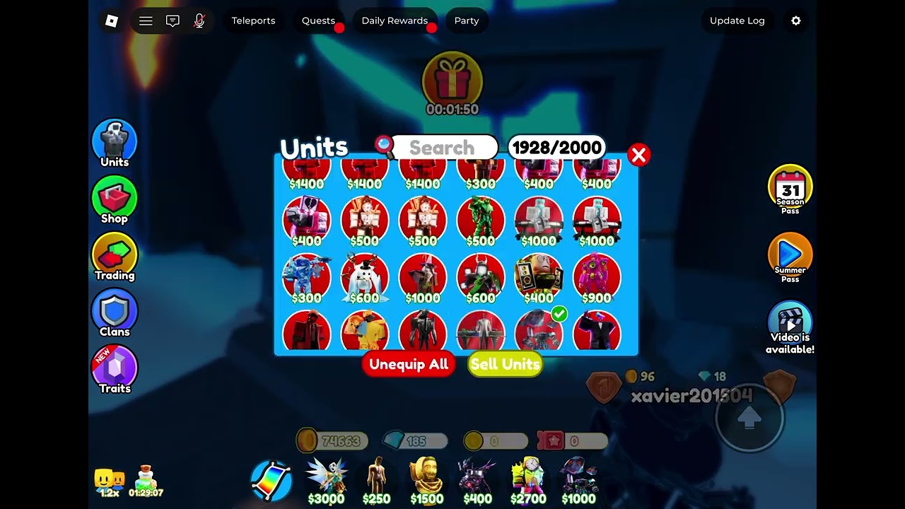 Summoning units in ttd (80k coins) #roblox #ttd 