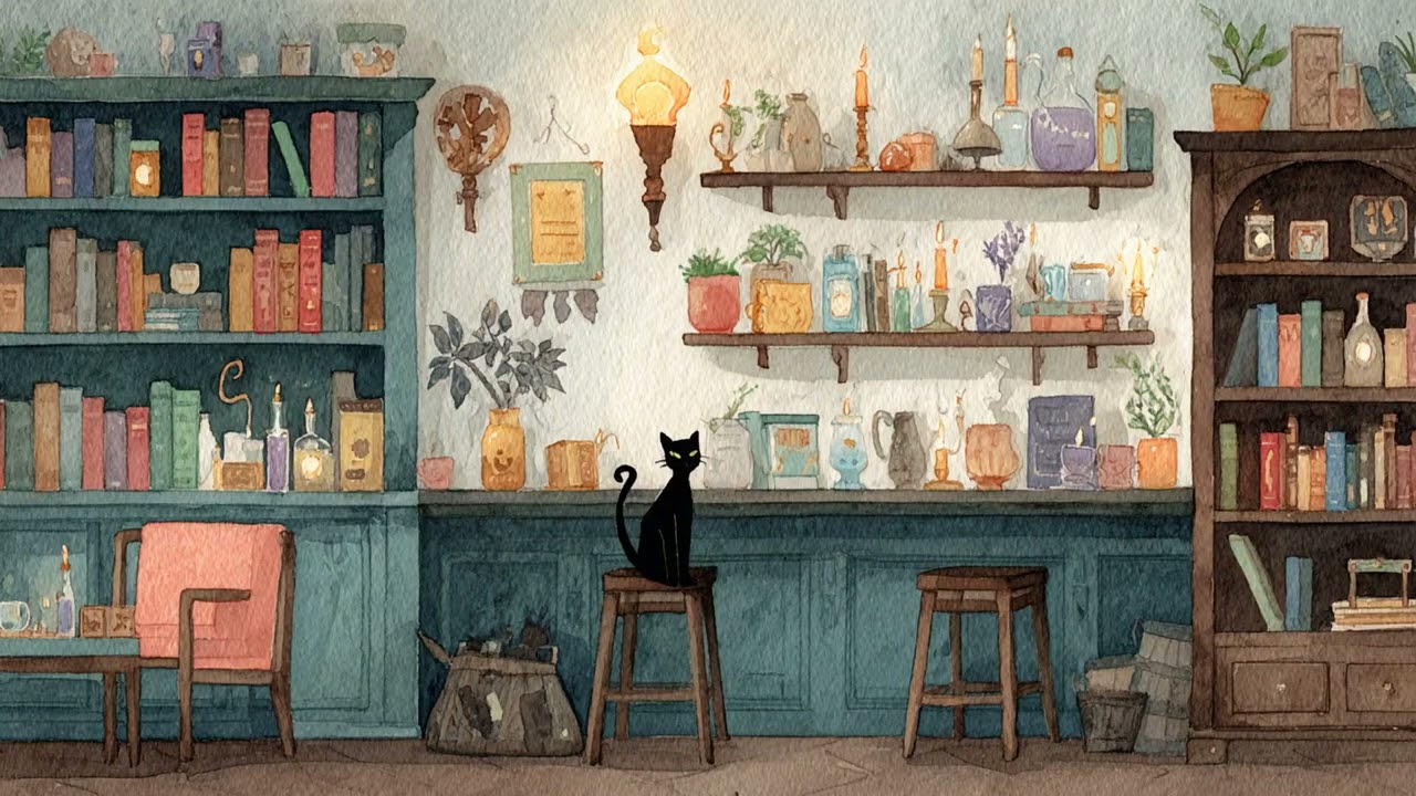 [Playlist] 마법의 서재 속 고양이 | 감성음악 | 공부음악 | 집중력음악  | Lofi & Classical Music
