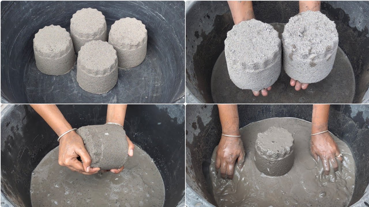 |Asmr| gritty sand cement Dry and water 💦 crumbling| sa Asmr|