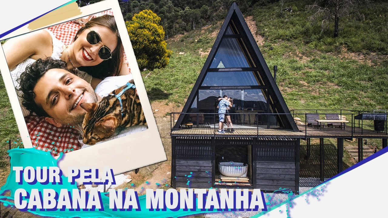 TOUR PELA CABANA NA MONTANHA - CONSTRUÇÃO A FRAME EM MADEIRA FEITA POR APENAS DUAS PESSOAS