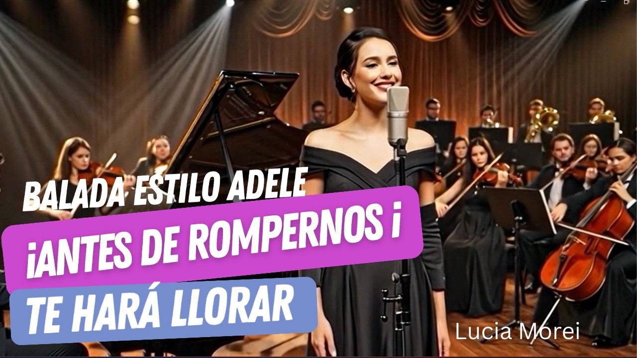 Balada Pop Piano Emocional | Estilo Adele - Lucia Moréi (Antes de Rompernos) Recordar