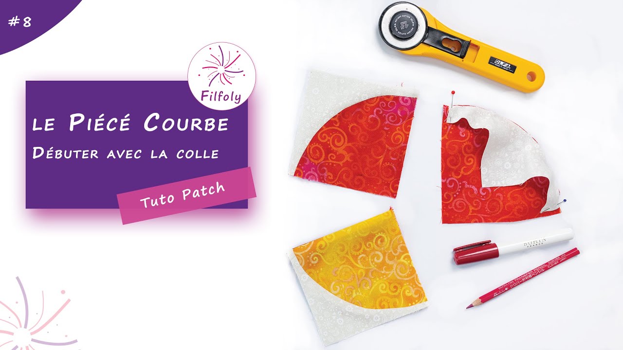 TUTO Patchwork : assemblez des pièces courbes facilement avec la technique de la colle