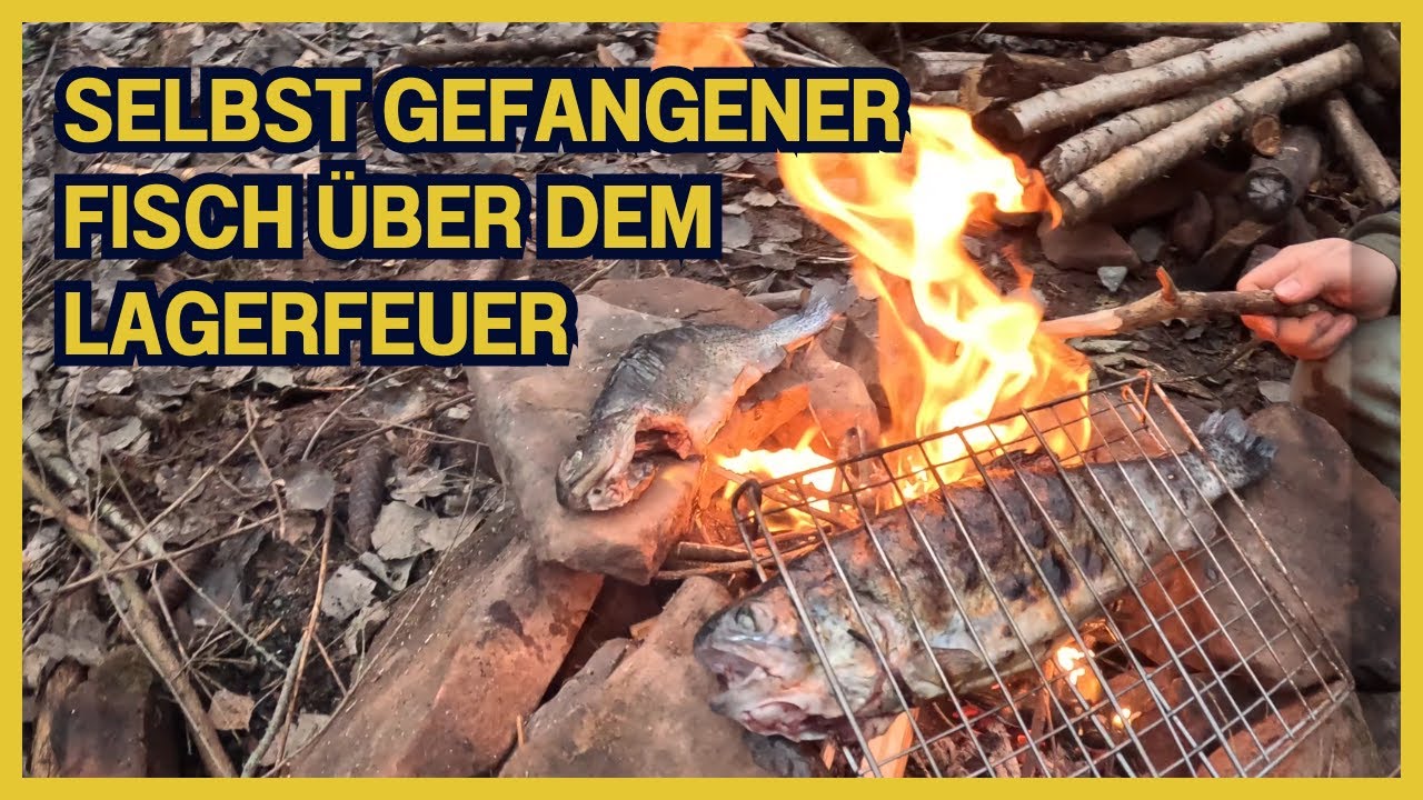 Survivaltraining im Wald - vom Ködersuchen bis zum Fisch über dem Feuer