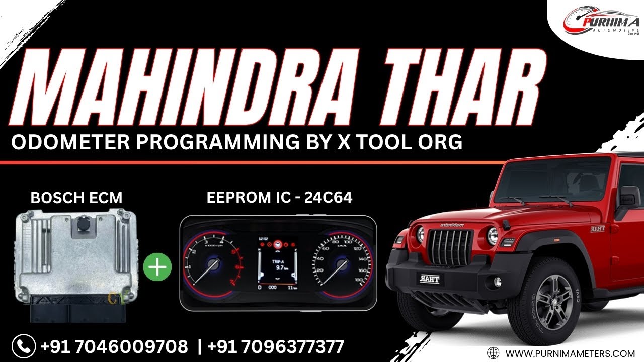 Mahindra Thar 2025 का Odometer Programming अब हुआ आसान – X Tool Org के साथ! 🔧 