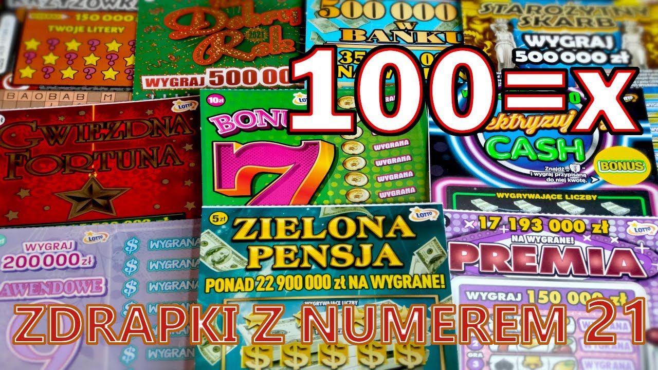 100=X ▶️ Seria 6; Odc.2; Drapiemy za wygrane 80zł 💰Test zdrapek z numerem 21❗️ LOL 🤪