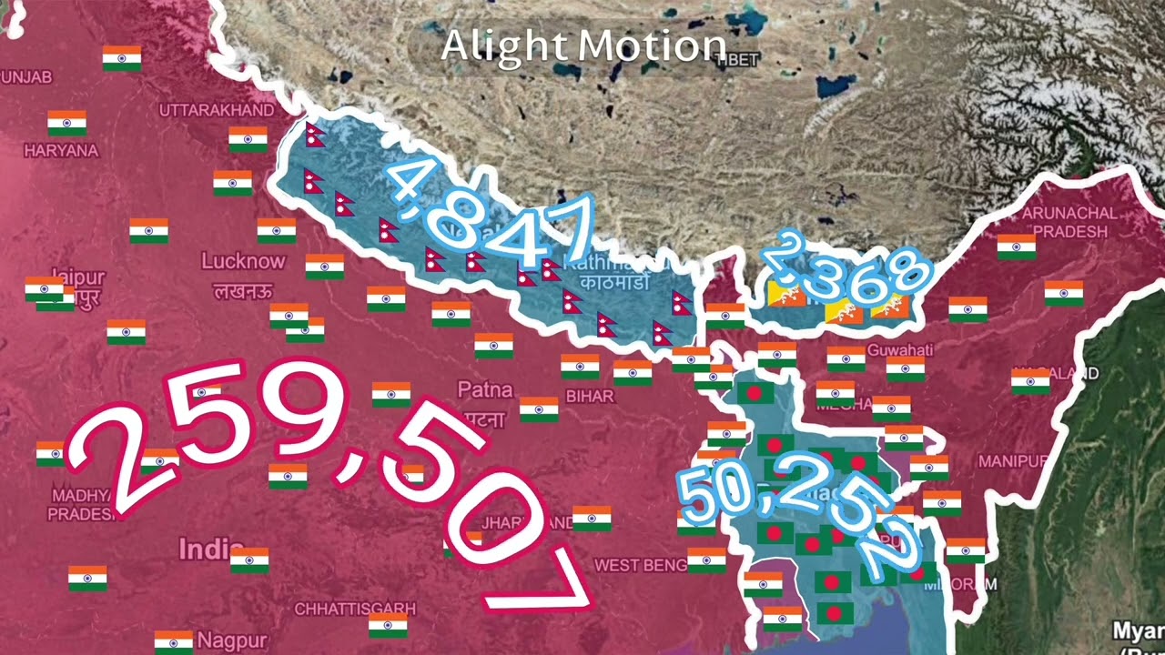 ￼India vs Nepal, Bhutan and Bangladesh ￼￼