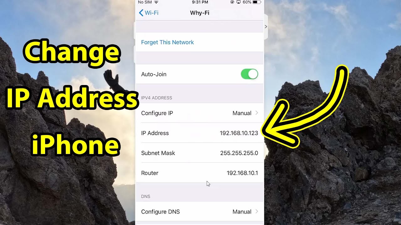 Как изменить IP-адрес на мобильных телефонах iPhone iOS 2025