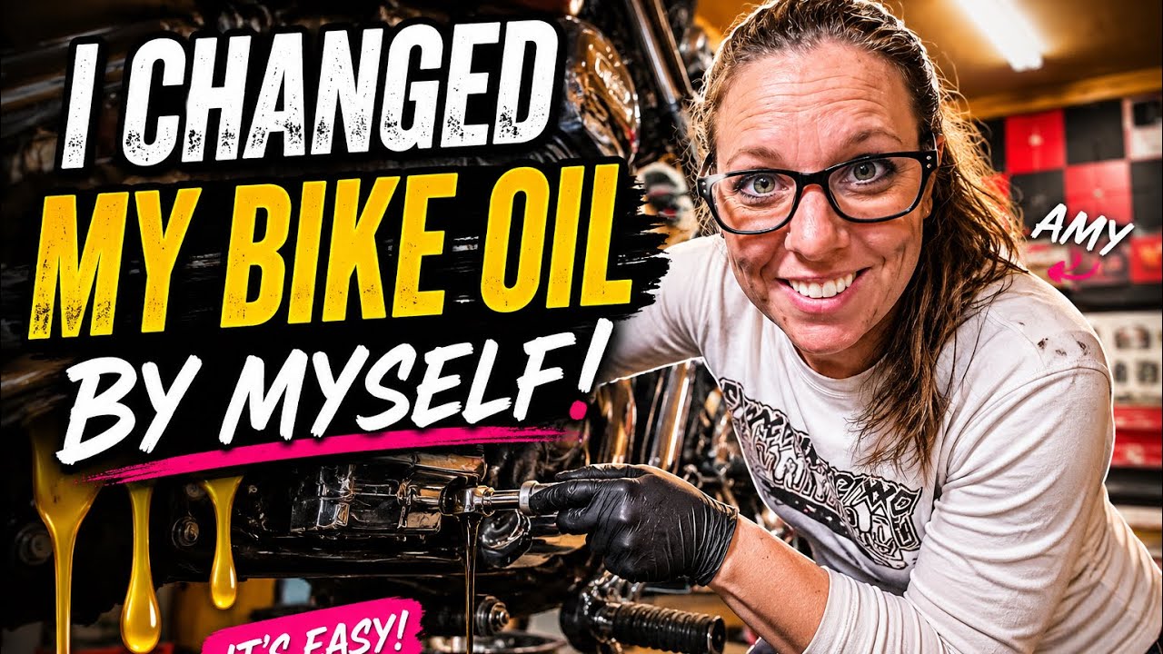 Разминка с Эми: день замены масла в Harley Road King