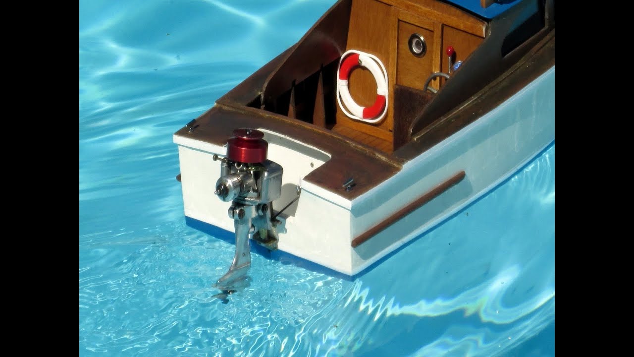 Nitro outboard engine  on a RC model boat ( part I)