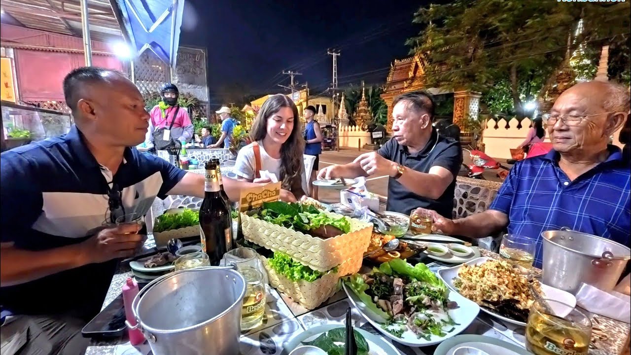 Family and friends from California USA visiting Laos. 