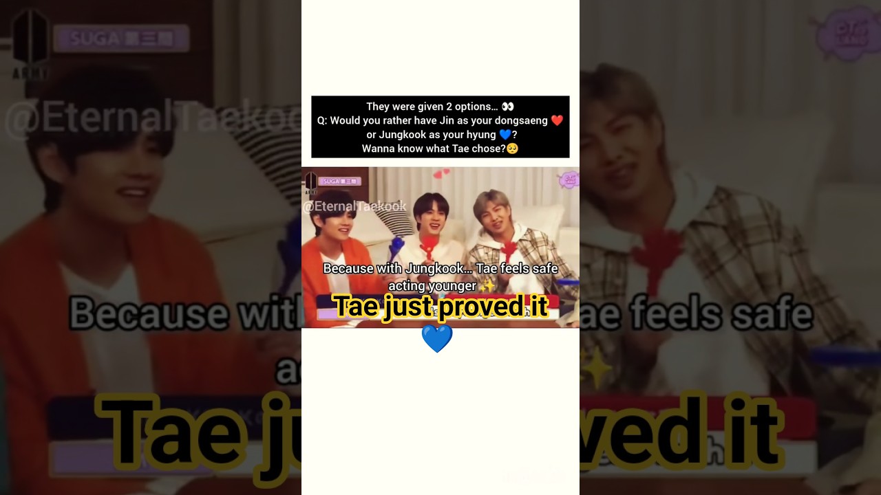 Jungkook once said: &ldquo;With Tae, I&rsquo;m the hyung&rdquo;&hellip; Tae just proved it 💙