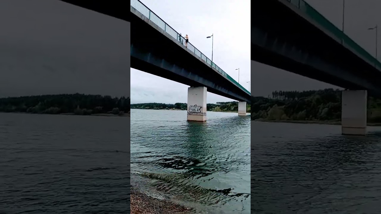 Backflip von der Zeulenrodaer Talsperrenbr&uuml;cke