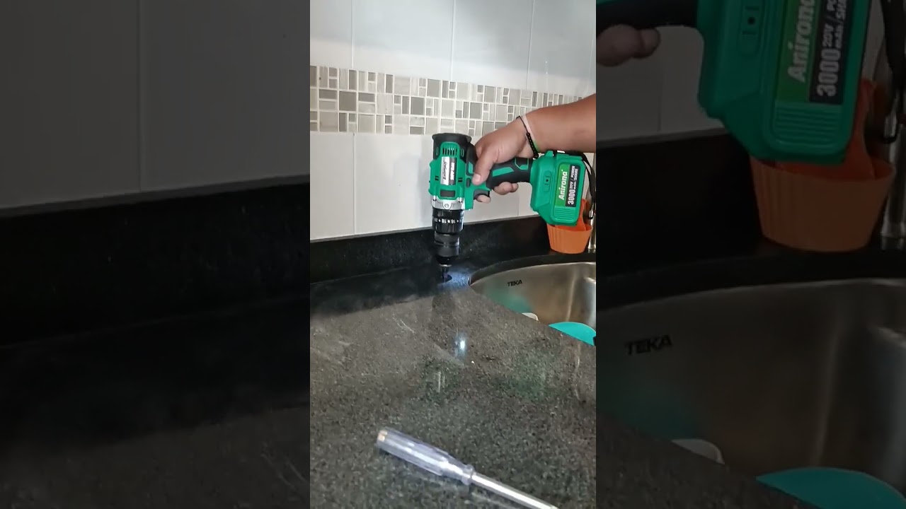 perforaci&oacute;n de cubierta de granito para instalaci&oacute;n de grito de purificador !!!!!!