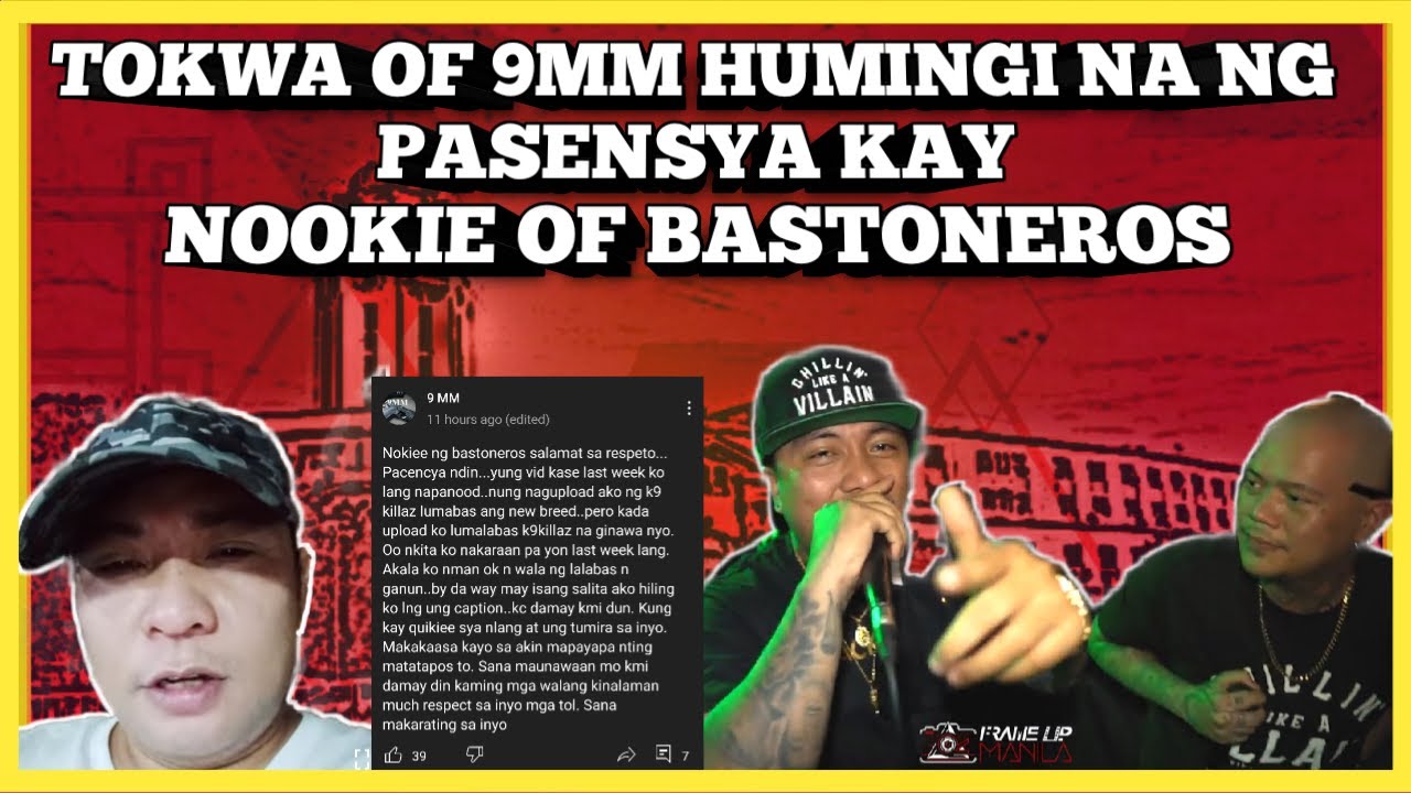 NOOKIE & KAYBEE OF BASTONEROS NAGSALITA NA! TOKWA HUMINGI NA NG PASENSYA KAY NOOKIE! HIPHOP UPDATES