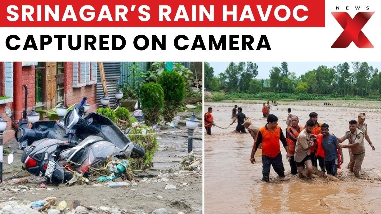 Srinagar Rain Fury: Dramatic Visuals Show City Submerged After Heavy Downpour | NewsX