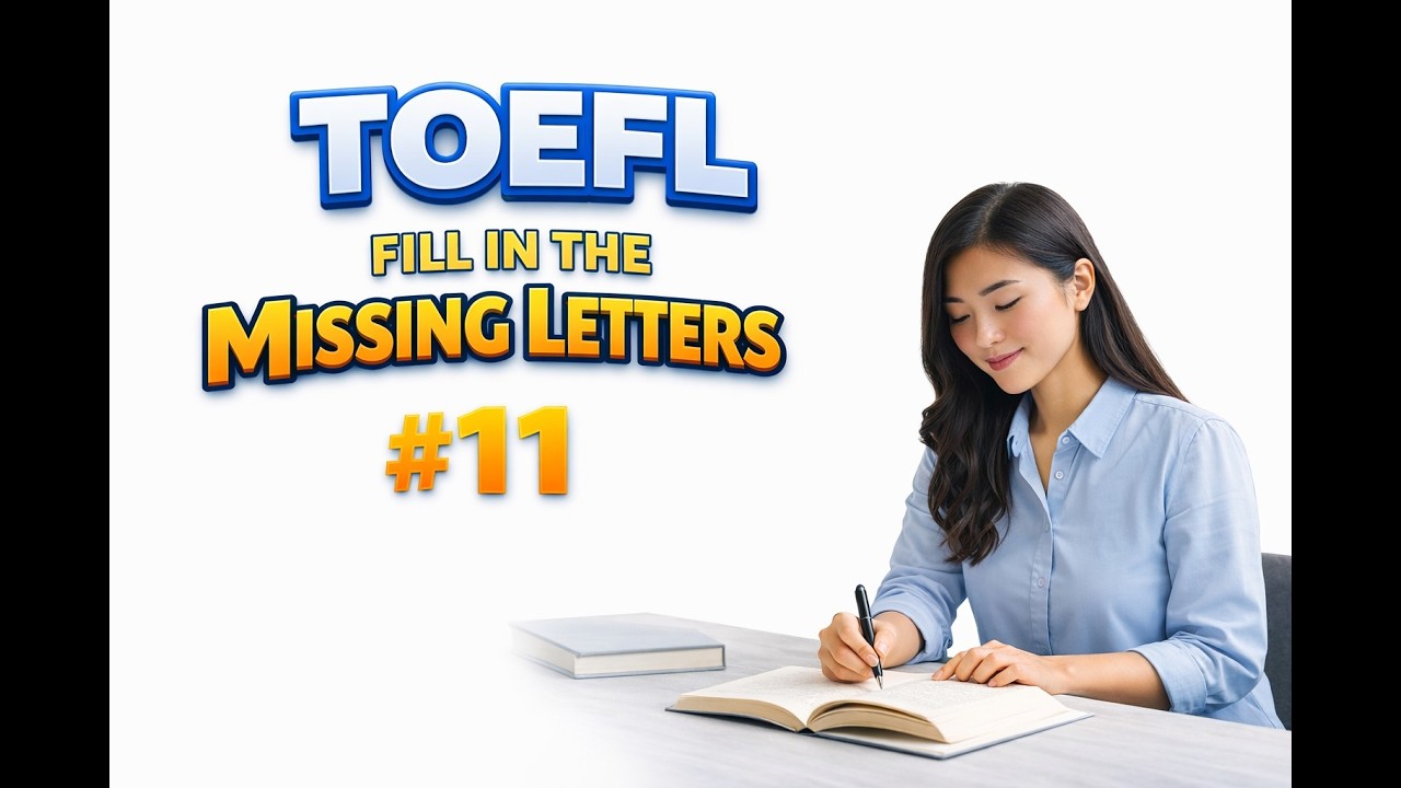 New TOEFL Reading Practice #11: Fill in the Missing Letters｜新形式TOEFLリーディング #11：文字補充トレーニング