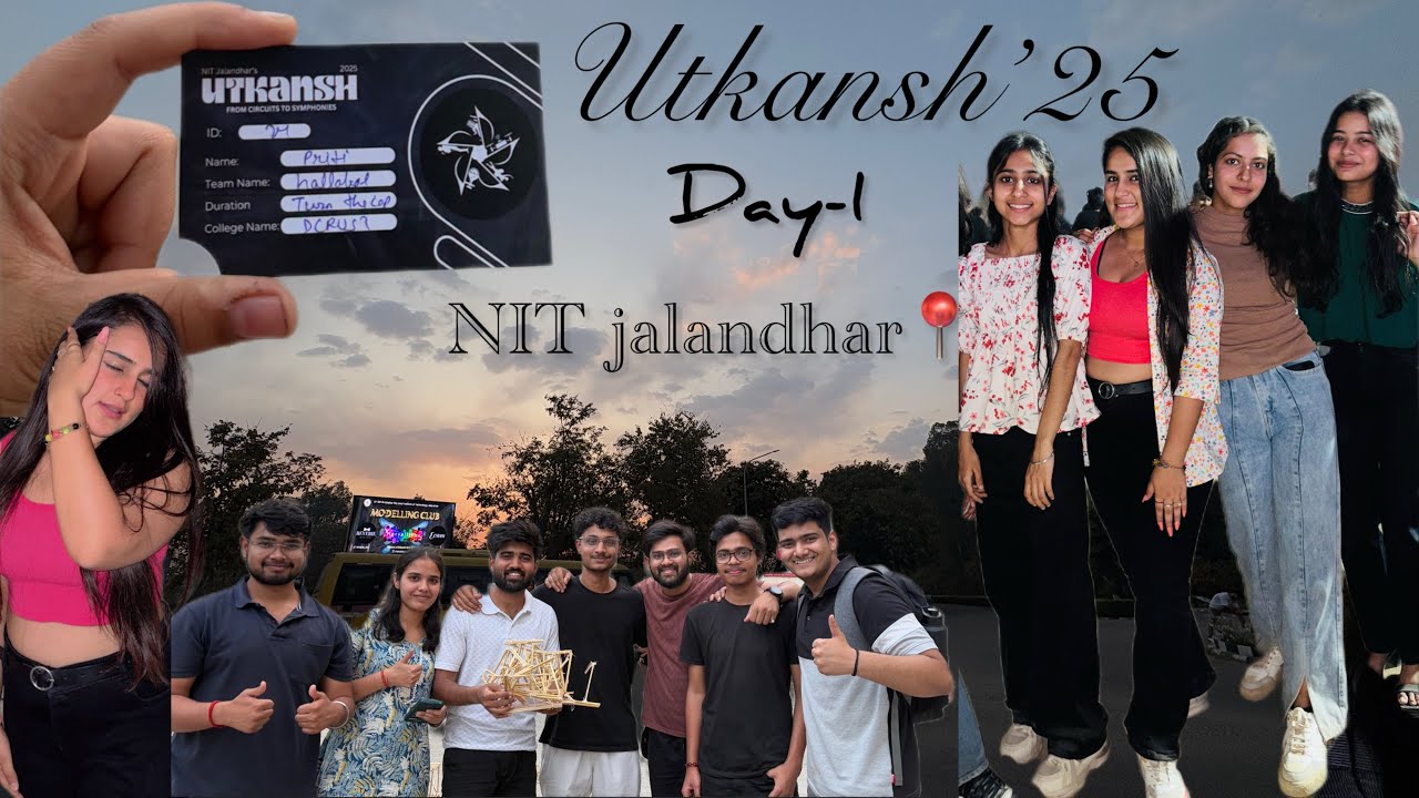 NIT jalandhar fest vlog part -1 ✨| Utkansh’25 ❤️| College trip with societies😁| DCRUSTM #fests #nit