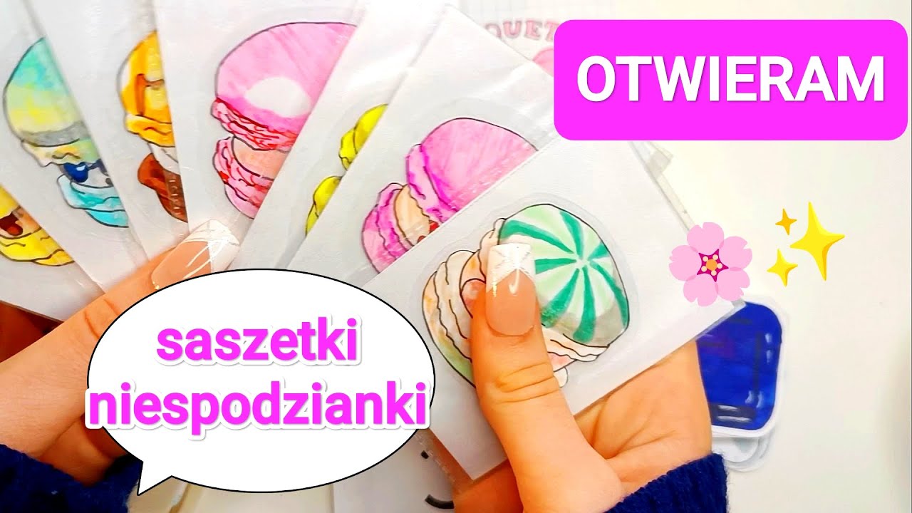 OTWIERAM SASZETKI NIESPODZIANKI ✨ Makaroniki 🥯 Airpod's case 🍎 Truskawkowa Piekarnia 🍓 Perfumy 🛍️✨ 