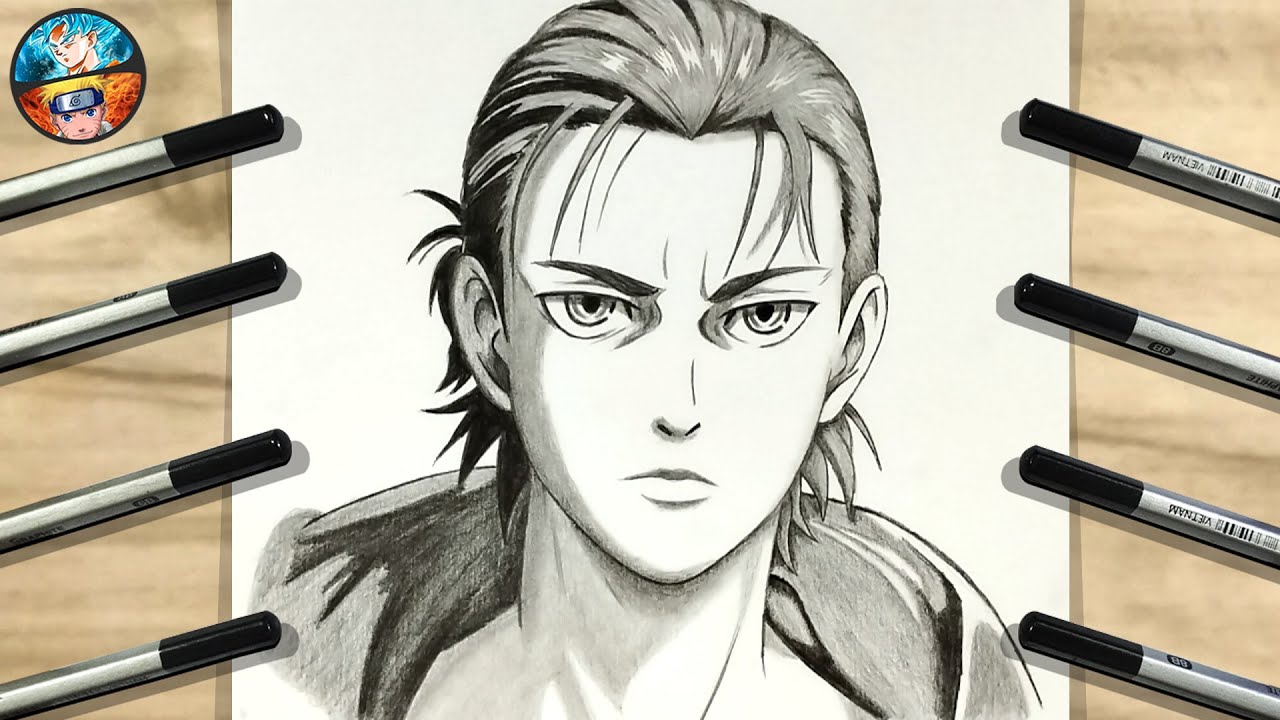 How to Draw Eren Jaeger - Anime Attack on Titan | pencil sketch
