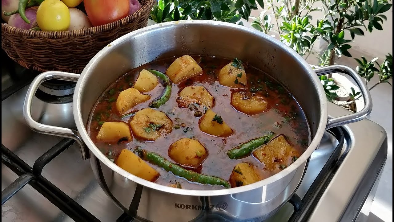 😋Aloo Matar Shorba Recipe - Tasty Potato Curry - Aloo Matar ki Sabzi  - How to make aloo matar salan