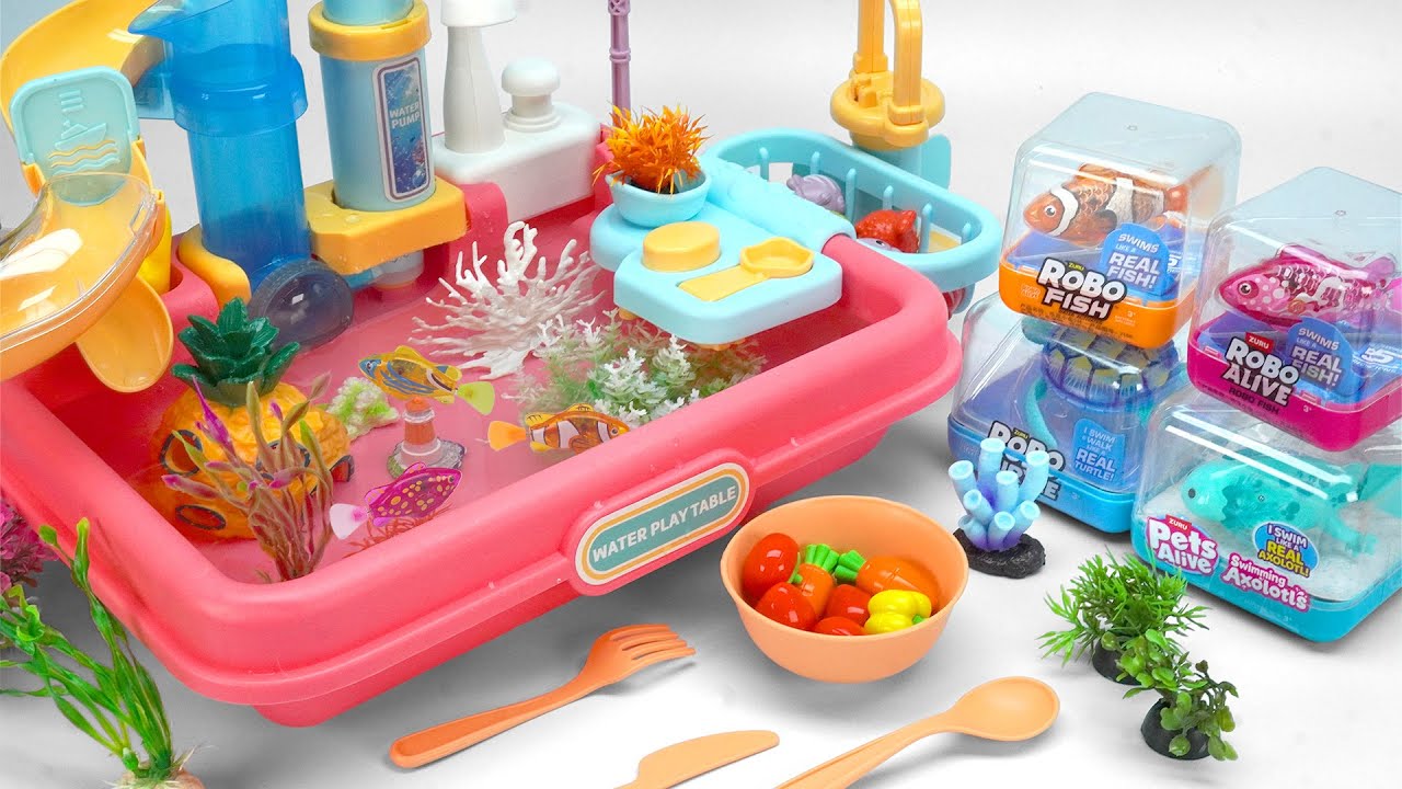 Ultimate Cooking Toys Playset, Unboxing Washing Dishes with Mini Kitchen Sink