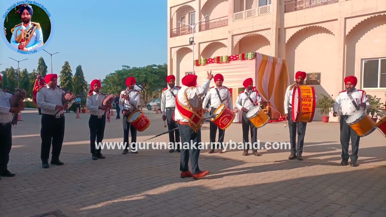 Standing Songs performance 16person Fouji pipe band 9988517149 9041451252