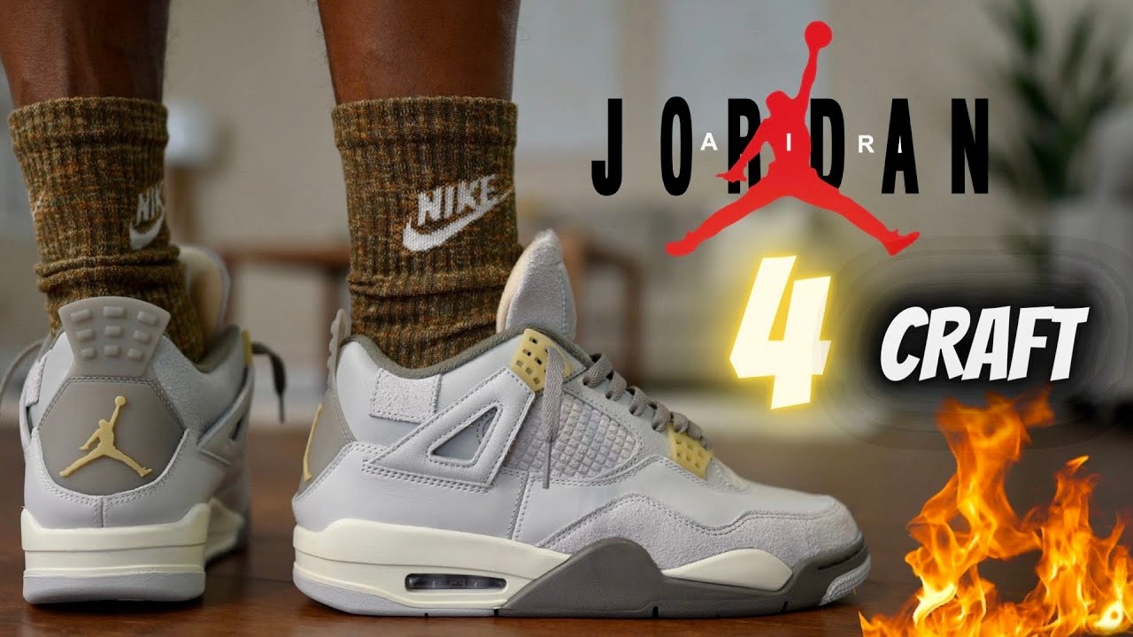 JORDAN 4 CRAFT DETAILED REVIEW & ON FEET W LACE SWAPS!!
