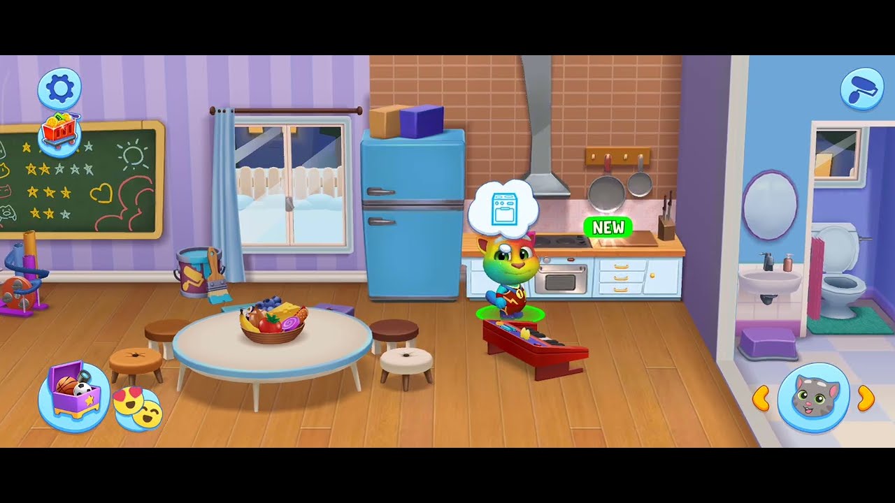 Rainbow Tom Tries Funny Foods 🌈🍔 | Talking Tom Gameplay @Tom_World