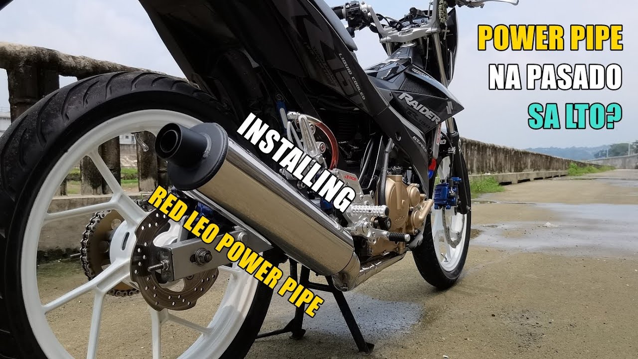 INSTALLING RED LEO POWER PIPE | TUNOG PASADO SA LTO? | RAIDER 150 FI | KAMBYO MOTO