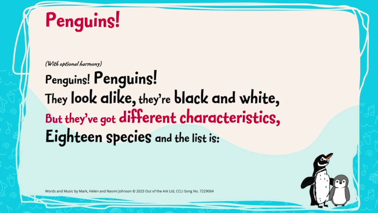 Penguins! Words on Screen™ Preview | 