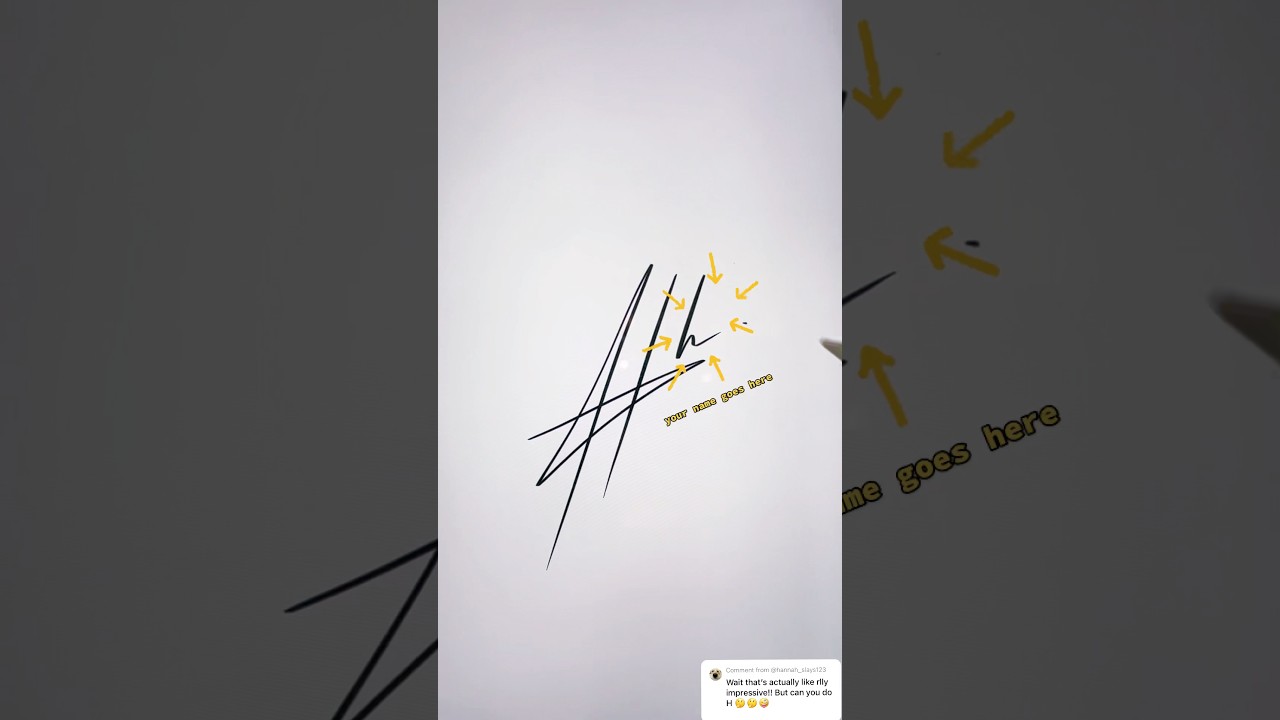 Signature Style Ideas | Letter &ldquo;H&rdquo; #signature #howto #logo #lettering #hard #writing #journal #art