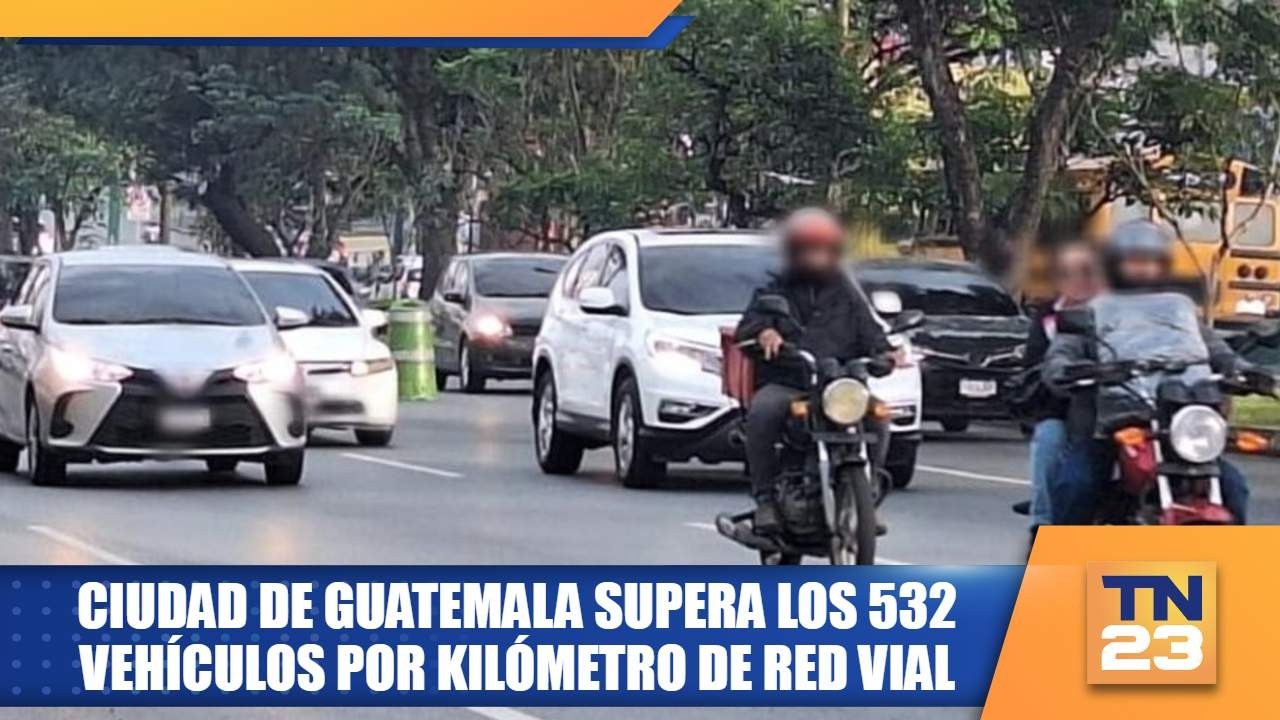 Ciudad de Guatemala supera los 532 vehículos por kilómetro de red vial
