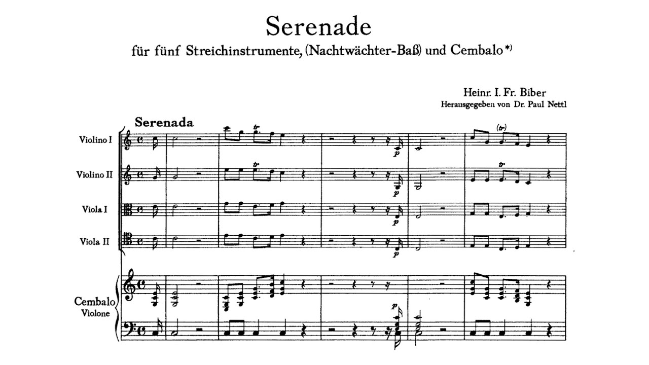 Heinrich Ignaz Franz Biber - Serenade & The Watchman's Song