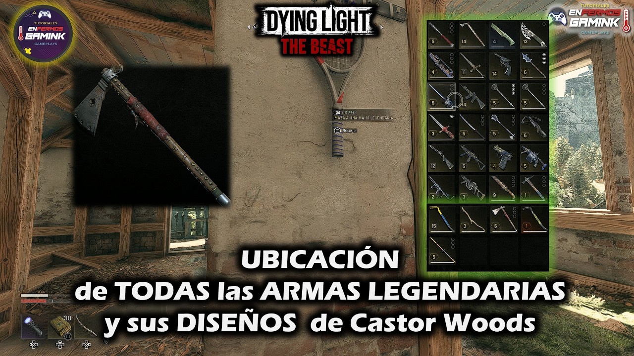 141. UBICACIÓN de TODAS las ARMAS LEGENDARIAS y sus DISEÑOS / Castor Woods 🧟 Dying Light: The Beast