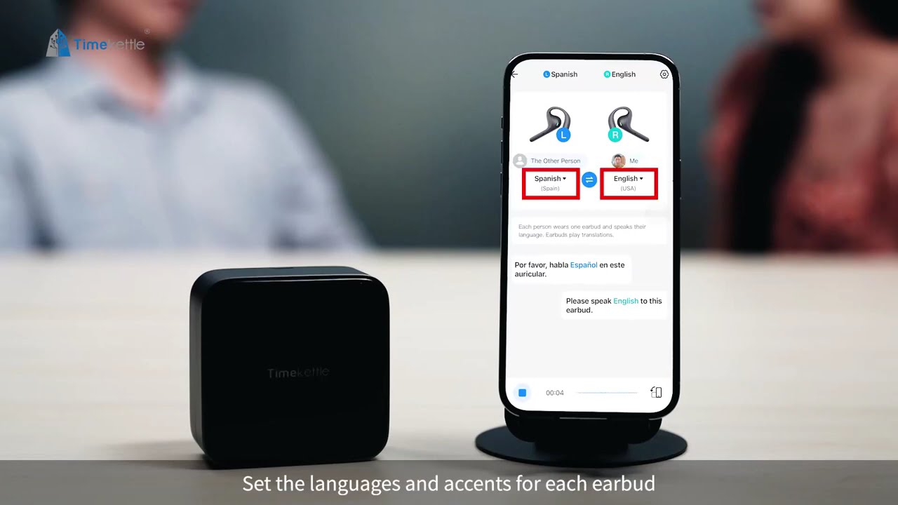Timekettle W4 Pro AI Interpreter Earbuds,Bidirection Simultaneous