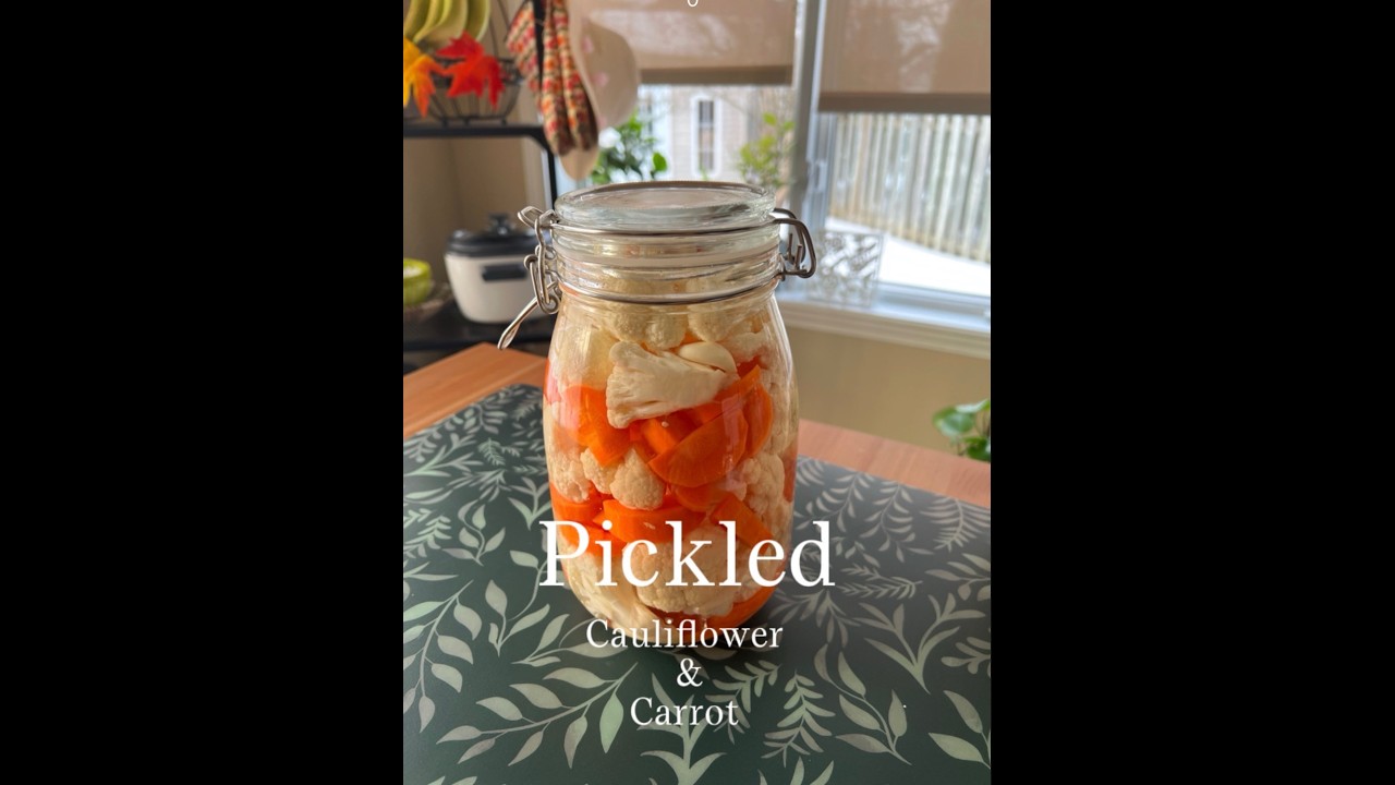 Easy homemade pickled cauliflower and carrots  #LKCorner #pickle 