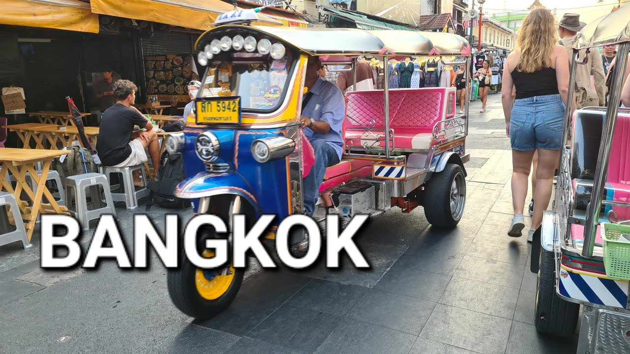 Silom Road, Kaosan Road - Hier steppt der Bär ! Bangkok Walking Tour, 4k