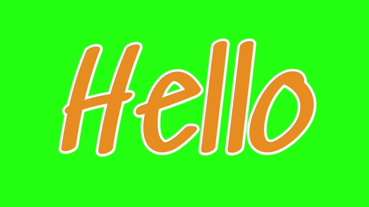 ✔️GREEN SCREEN EFFECTS: intro hello green screen orange