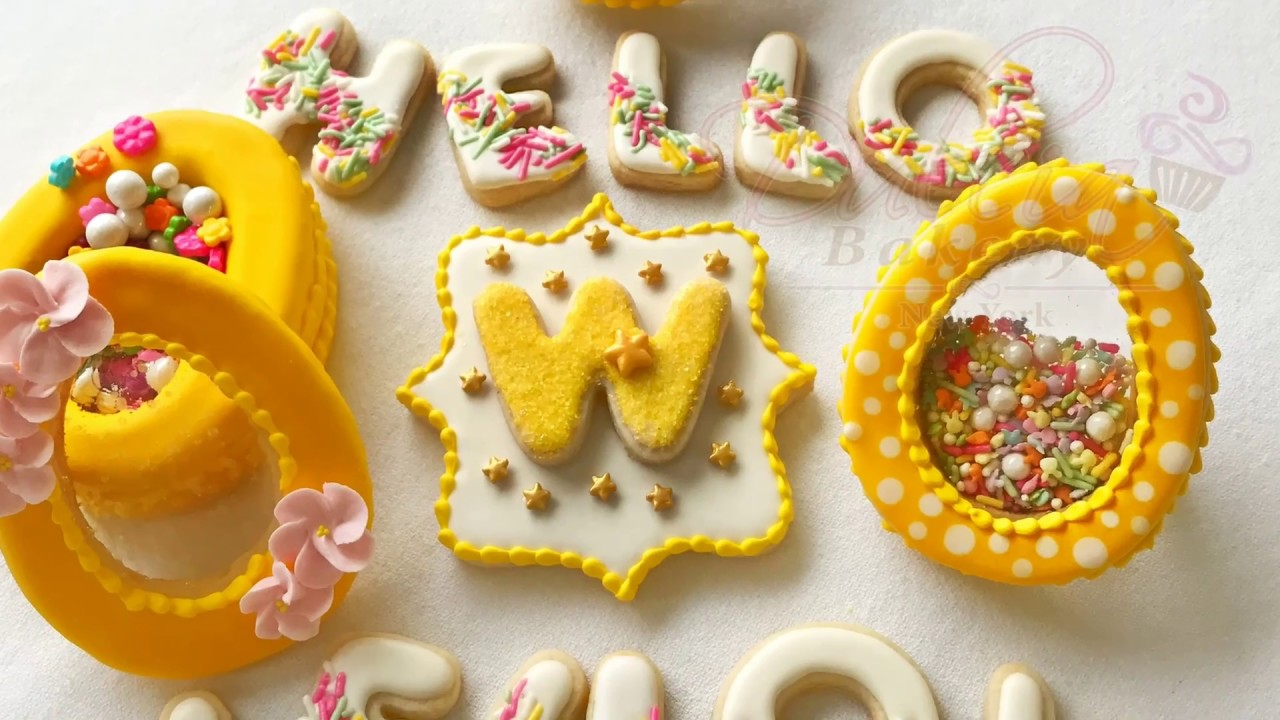 Hello Yellow Wilton New Logo Cookies - Easter Themed Cookies