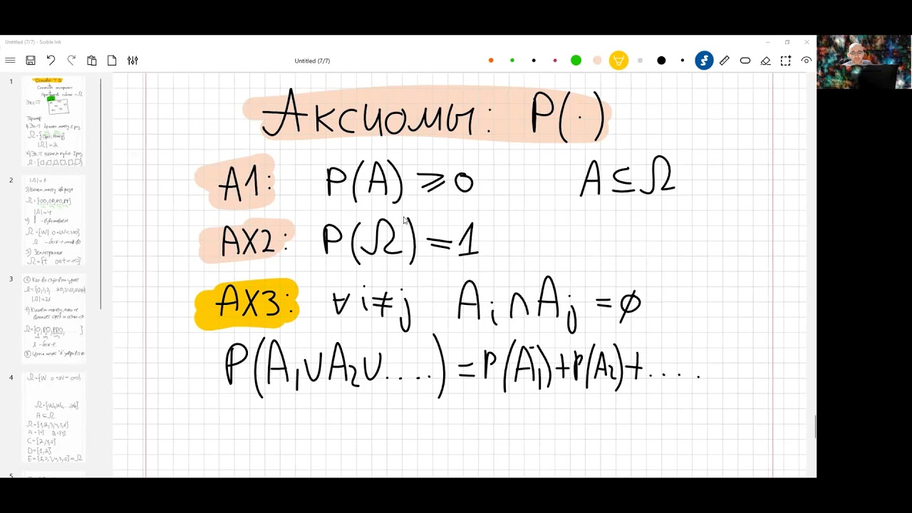 11.6 Аксиомы Колмогорова - аксиоматика теории вероятностей