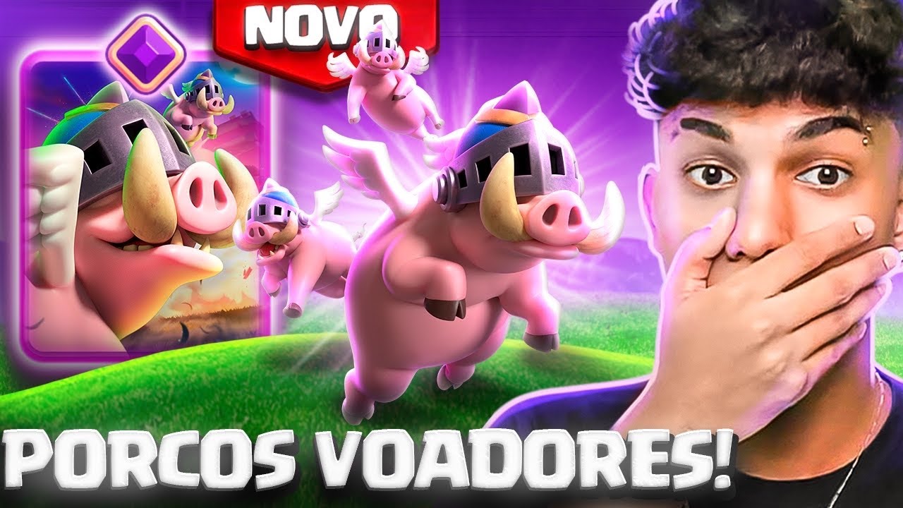 USEI A NOVA EVOLU&Ccedil;&Atilde;O DOS PORCOS REAIS *VOADORES* NO CLASH ROYALE! 😱