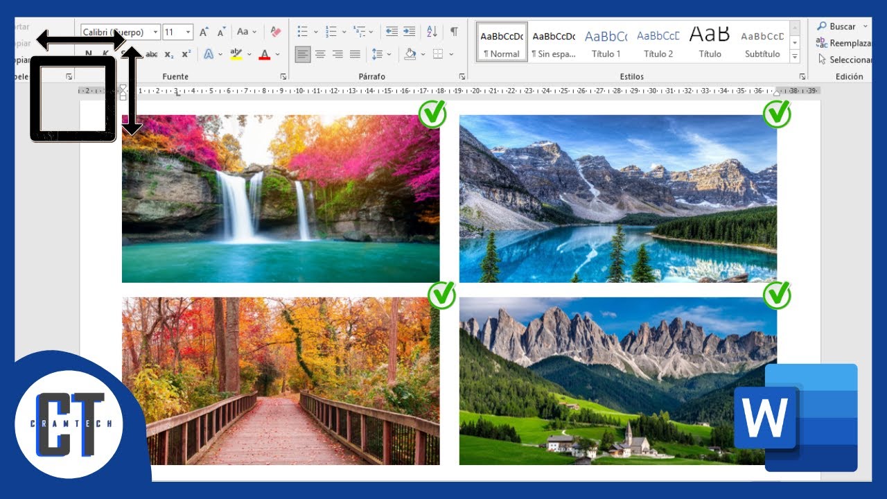 Como Poner TODAS las IMAGENES del MISMO TAMAÑO en Word
