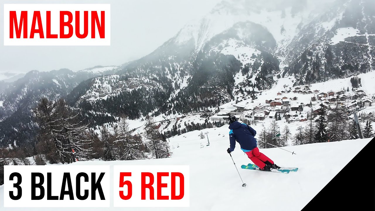 Malbun Liechtenstein, 3 ⚫ BLACK + 5 🔴 RED (Hochegg - Malbun) #1 🇨🇭